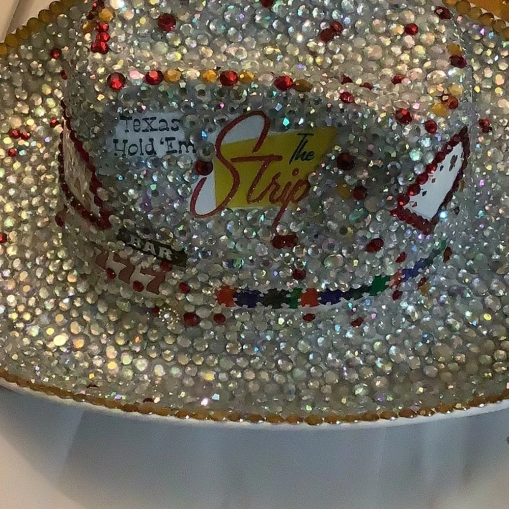Red and Silver Sparkly Party Hat